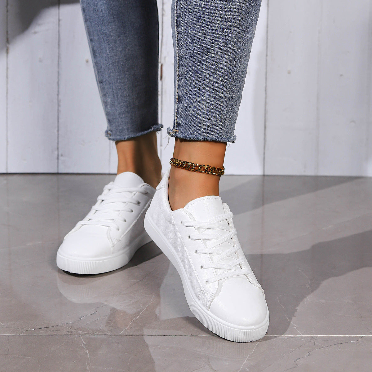 Damen atmungsaktive Sneaker mit strukturierter Oberflächenverarbeitung