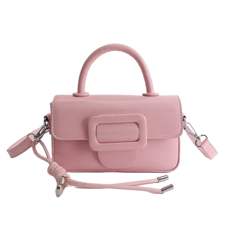 Damen Mini-Handtasche mit dekorativem Druckverschluss