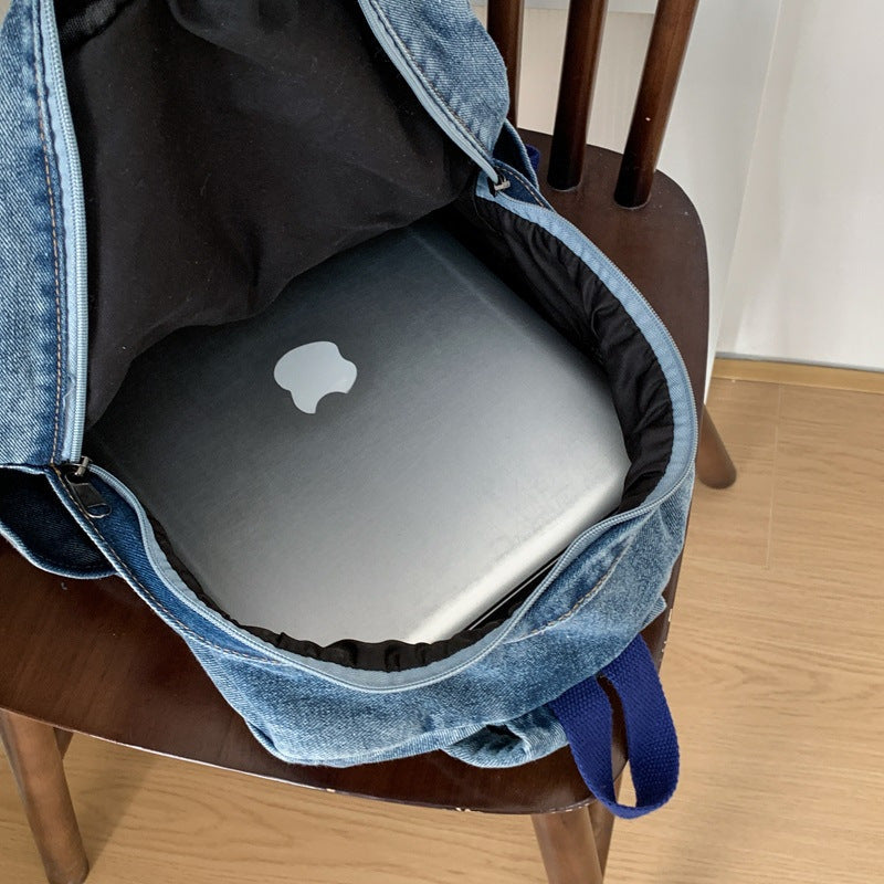 Künstlerischer Denim-Rucksack