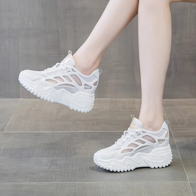 Damen Sport Sneakers mit atmungsaktivem Mesh-Obermaterial und robuster Gummisohle