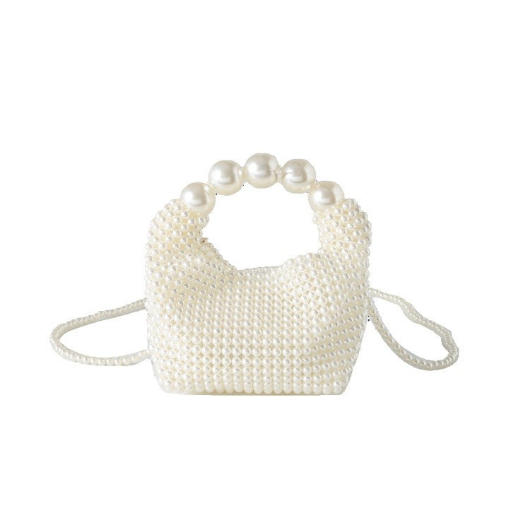 Damen Mini-Handtasche mit Perlenverzierung