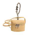 Damen Mini Schultertasche mit dekorativem Herzanhänger