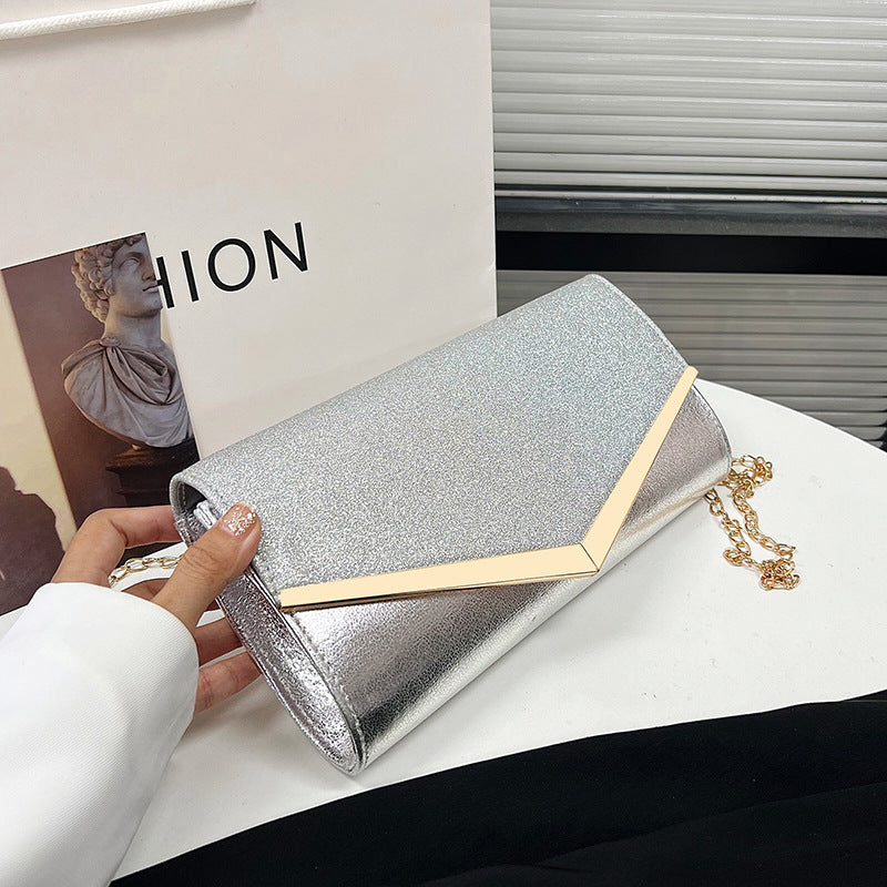 Damen elegante Clutch-Tasche mit Glitter-Akzent