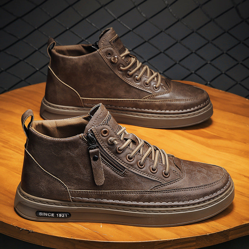 Damen High Sneakers mit robustem Obermaterial und praktischem Reißverschluss