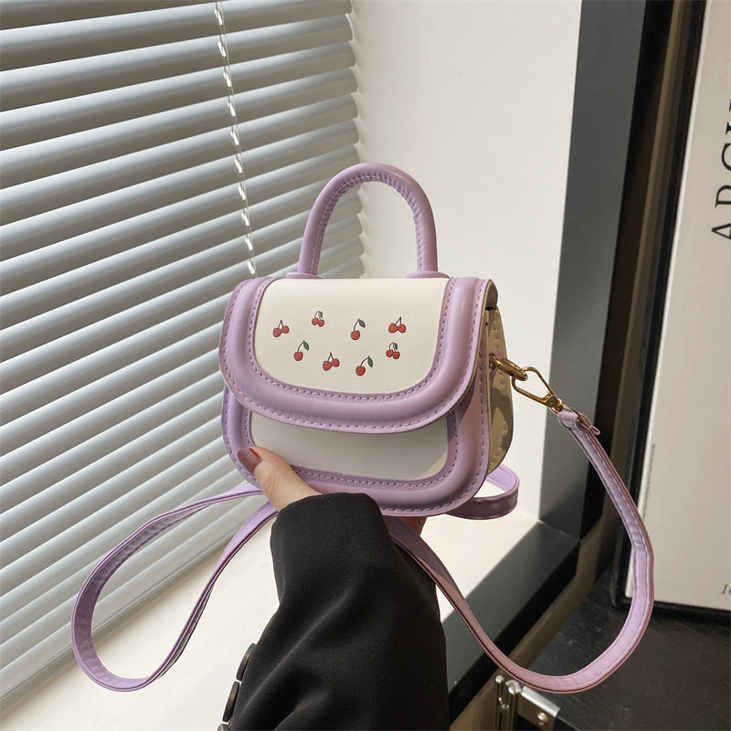 Damen Mini-Handtasche mit verspieltem Kirschmotiv