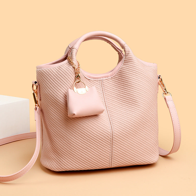 Damen elegante Handtasche mit strukturiertem Design und abnehmbarem Mini-Organizer