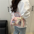 Damen Mini-Handtasche mit verspieltem Tiermotiv und charmantem Anhänger