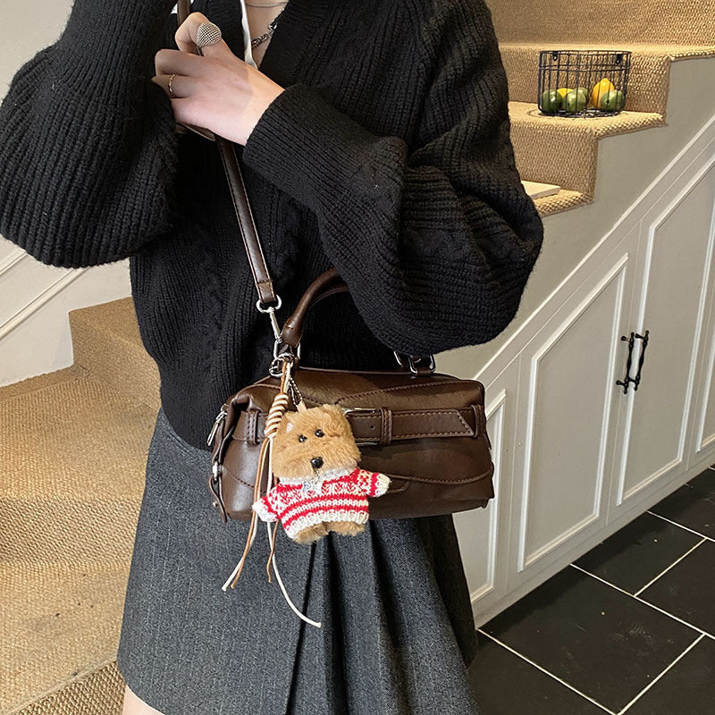 Damen Mini-Handtasche mit charmantem Tieranhänger