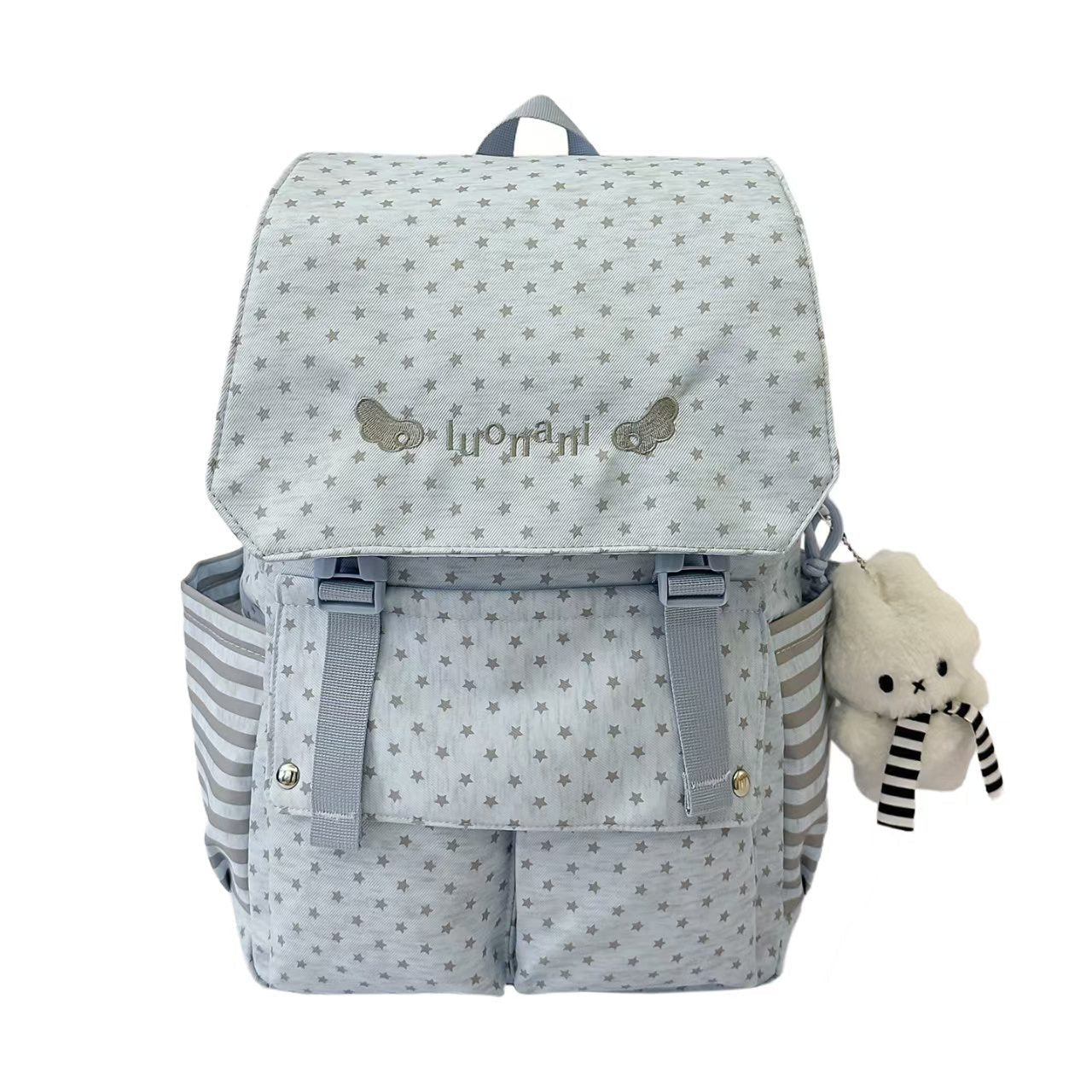 Stern-Muster Multi-Taschen-Rucksack