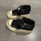 Damen High-Top Sneakers mit modischem Plissee-Look und strapazierfähiger Gummisohle