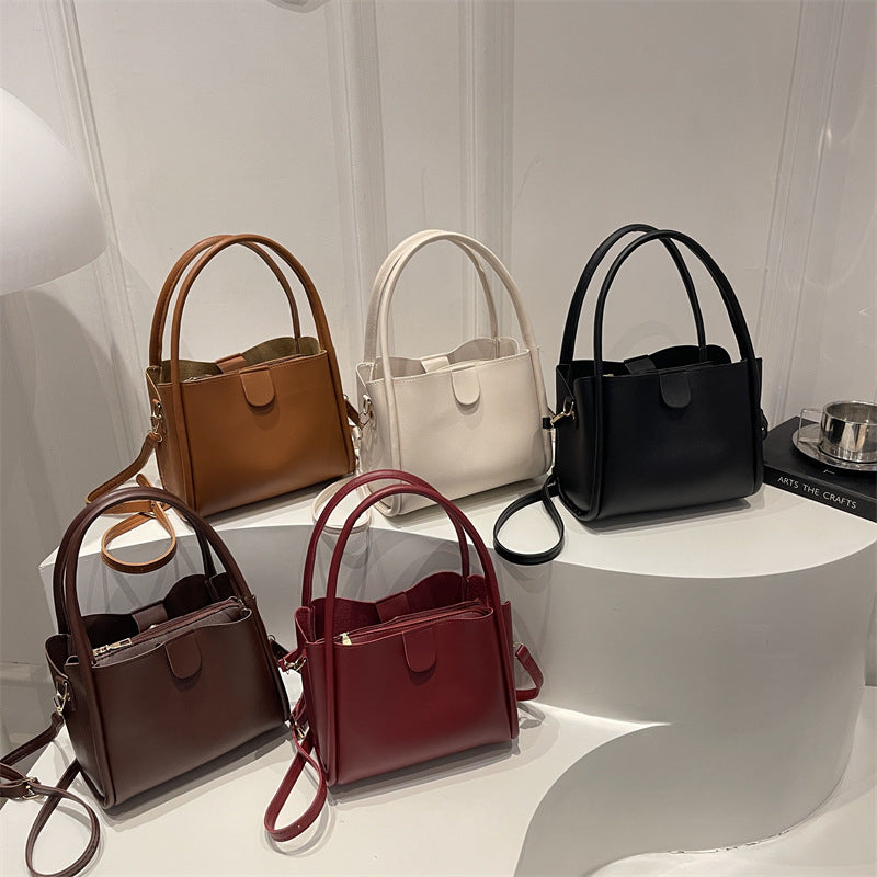 Damen elegante Mini-Handtasche mit praktischer Klappenverschluss
