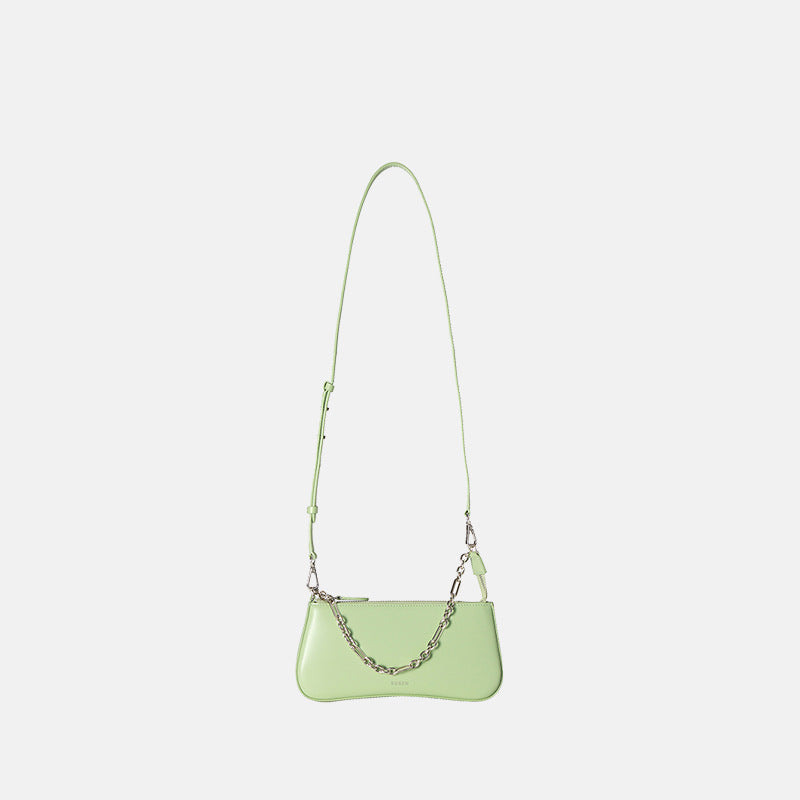 Damen elegante Schultertasche mit Kettenakzent