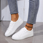 Damen atmungsaktive Sneaker mit strukturierter Oberflächenverarbeitung