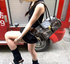Retro-Stil Leder Handtasche