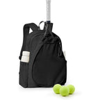 Tennis-Rucksack mit speziellen Fächern für Schläger und Getränke