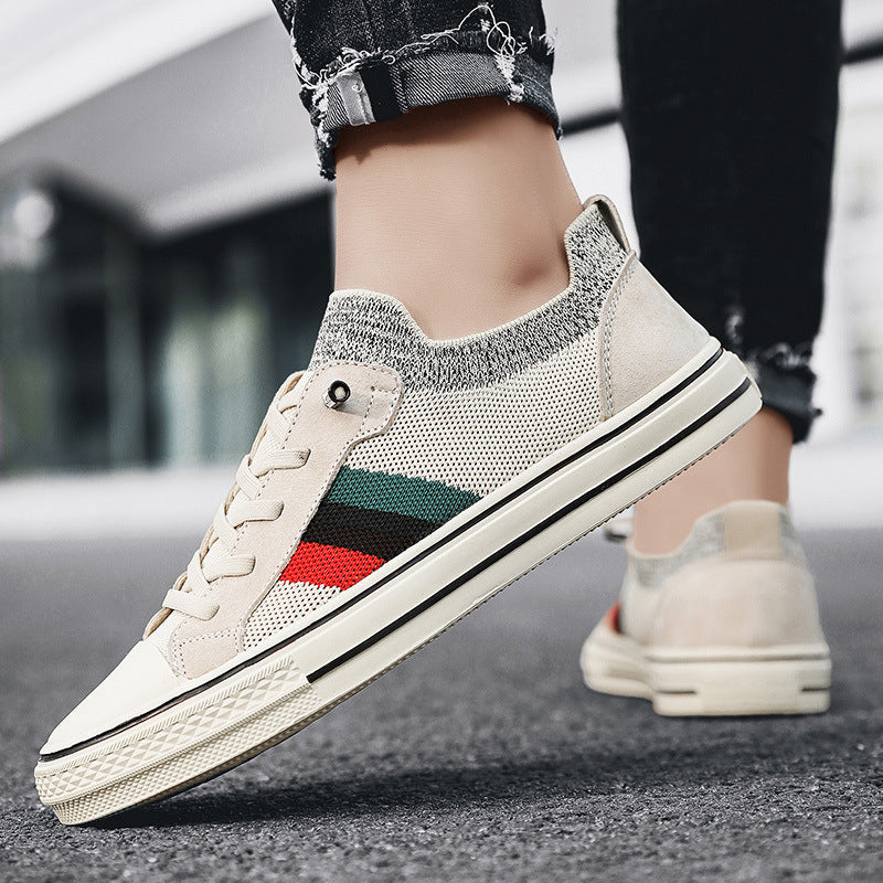 Damen-Sneaker mit atmungsaktiver Mesh-Struktur und trendigen Streifenelementen