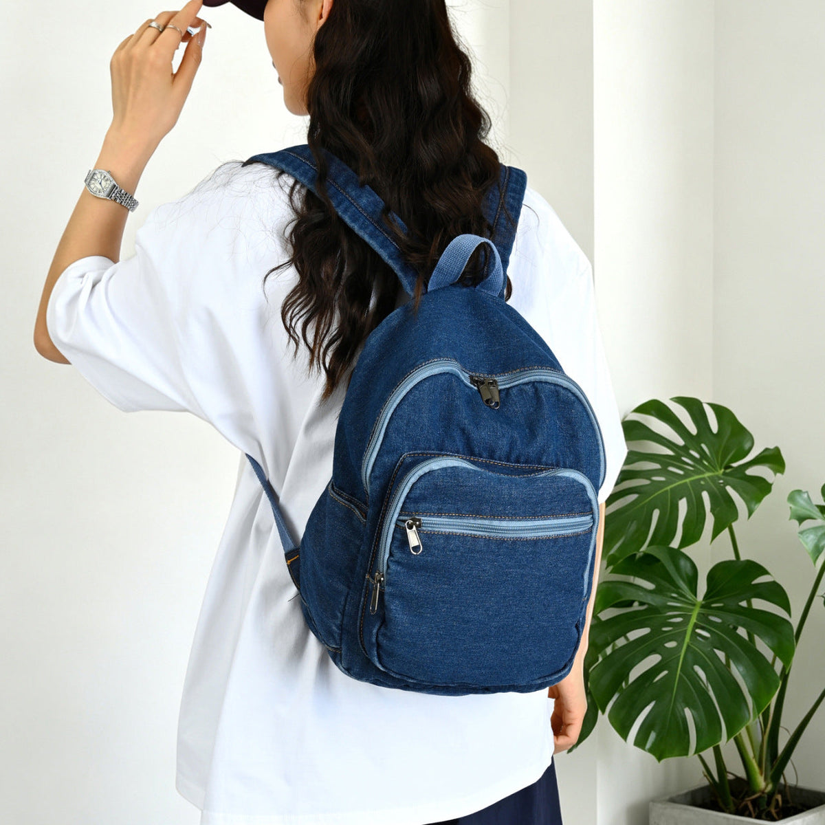 Lässiger Denim Rucksack