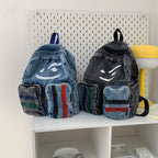 Künstlerischer Denim-Rucksack