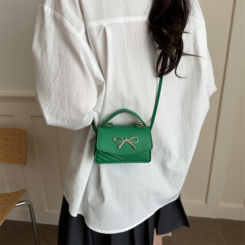 Damen Mini-Handtasche mit eleganter Schleifendekoration