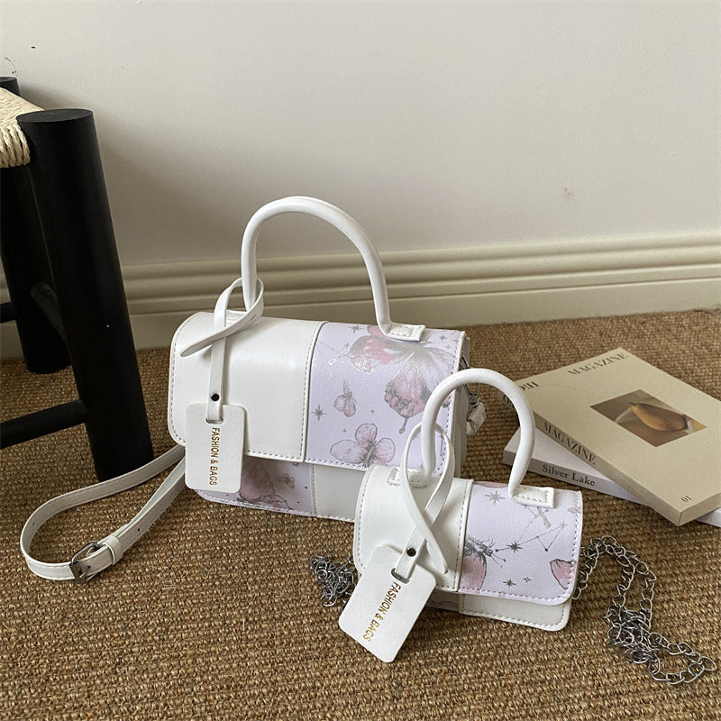 Damen elegante Mini-Handtasche mit floralem Design