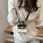 Damen Mini-Handtasche mit luxuriösem Lederlook und praktischen Traggriffen