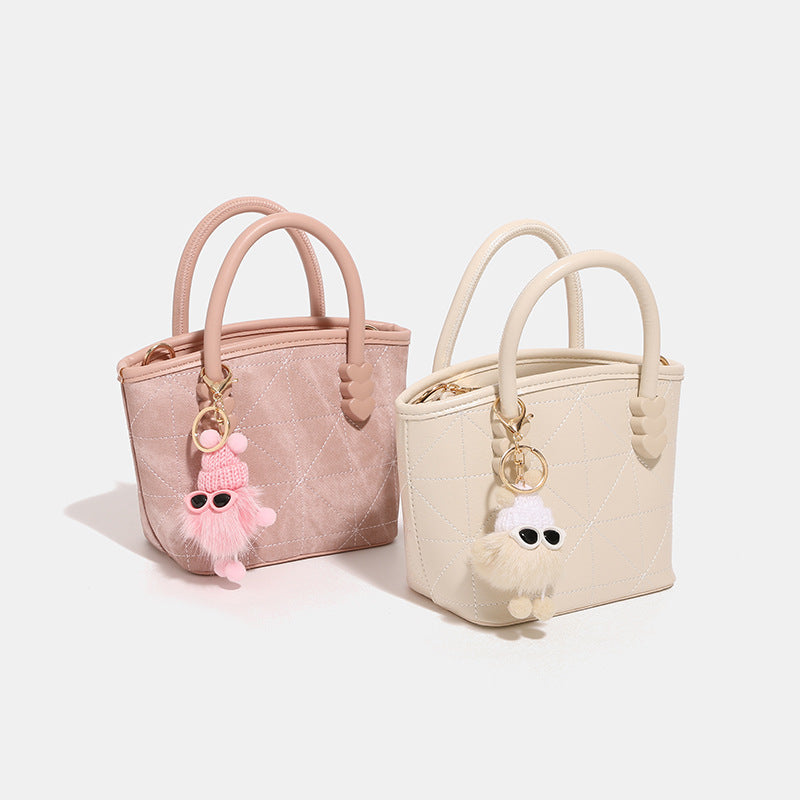 Damen Mini-Handtasche mit verspieltem Ketten-Anhänger