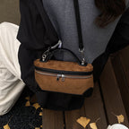 Damen Schultertasche aus weichem Wildleder mit praktischen Fächern