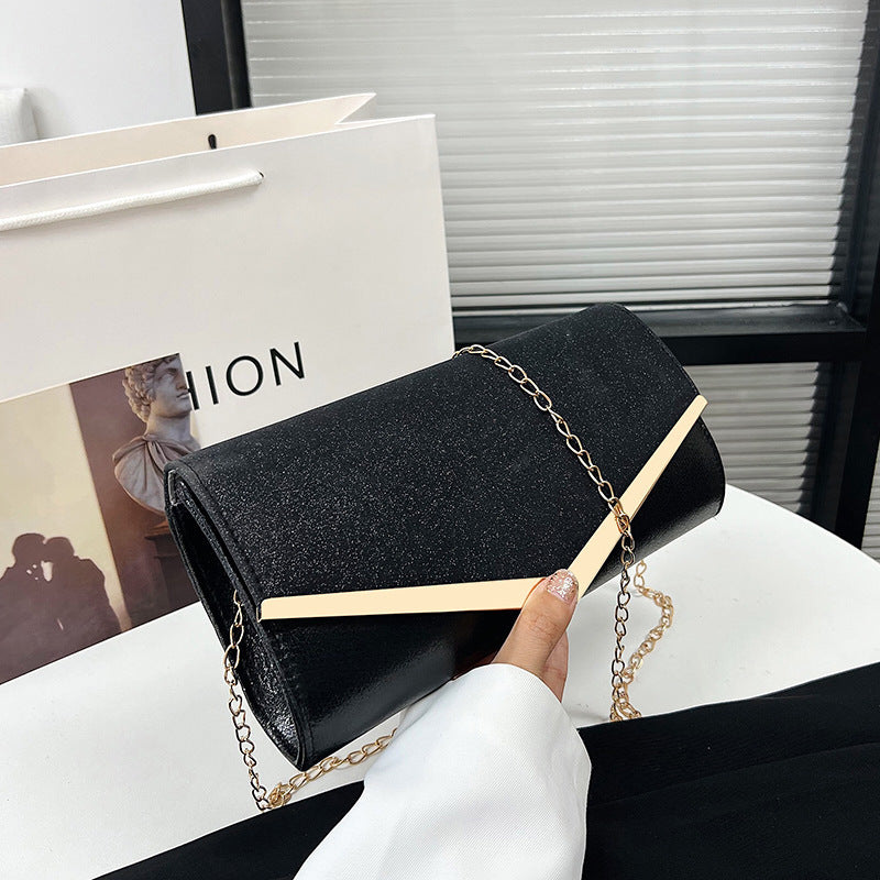 Damen elegante Clutch-Tasche mit Glitter-Akzent