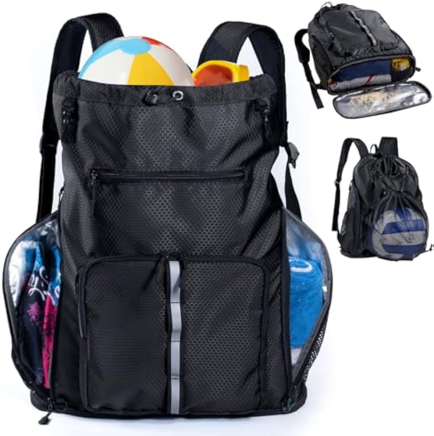 Multifunktionaler Freizeit-Rucksack mit speziellen Fächern für Handtücher und Sportzubehör