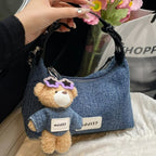 Damen Denim Mini Handtasche