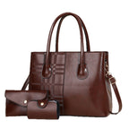 Damen elegante Tote-Handtasche mit abnehmbarem Clutch und zusätzlichem Geldbeutel