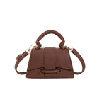 Damen Mini-Handtasche aus strukturiertem Leder mit stylischer Verschluss