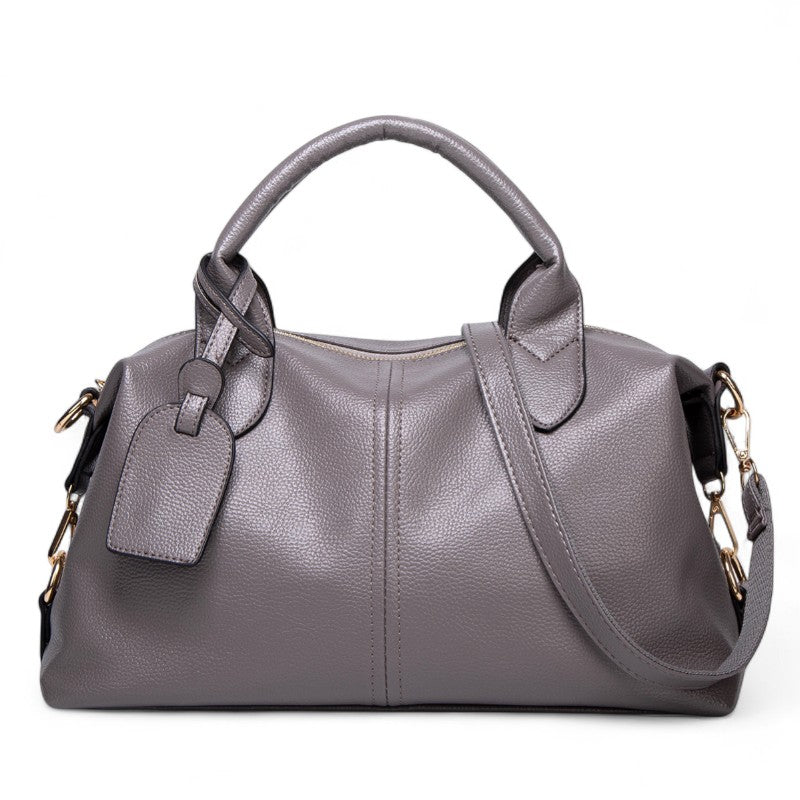 Texturierte Leder Schulterhandtasche