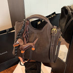 Damen flexible Hobo-Tasche mit abnehmbarem Mini-Portemonnaie