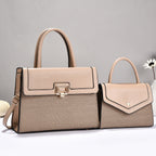 Damen Handtaschen-Set mit strukturiertem Design und eleganter Mini-Crossbody-Tasche