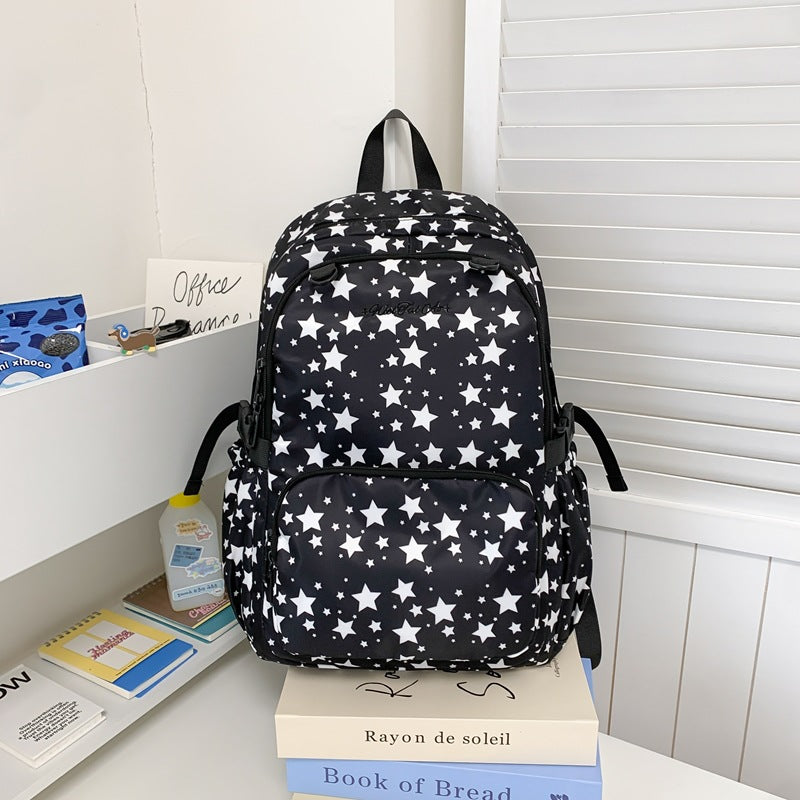 Stern-Muster Multi-Taschen-Rucksack