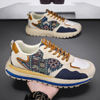 Damen sportliche Sneakers mit einem einzigartigen Textildesign und gepolsteter Sohle