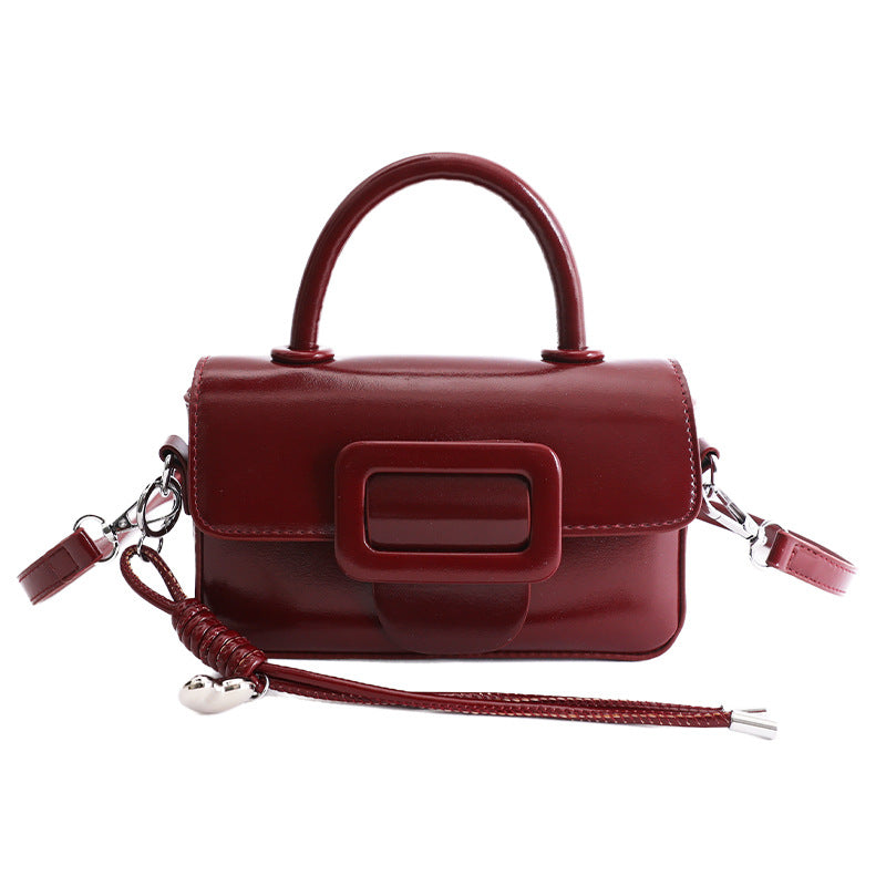 Damen hochwertige Mini-Handtasche mit abnehmbarem Schultergurt