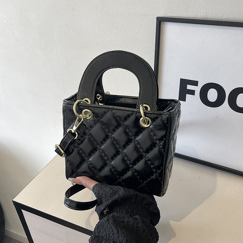 Damen elegante Mini-Handtasche mit gestepptem Design