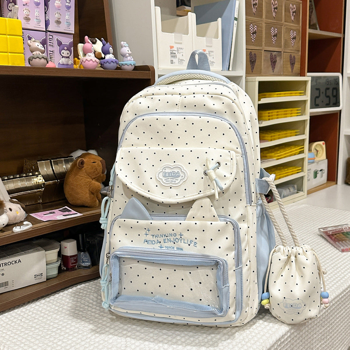Süße Katzenohren Design Schulrucksack