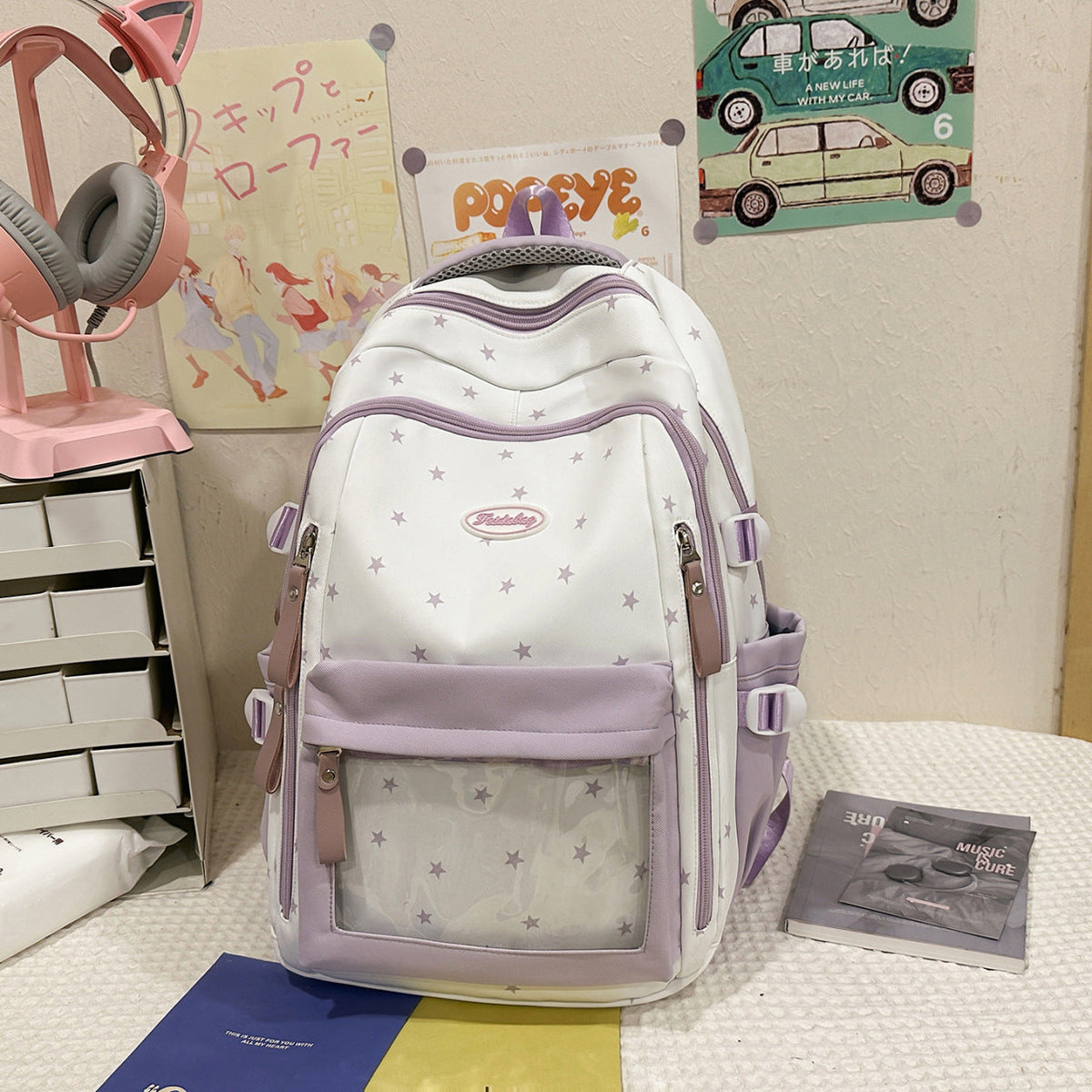 Sternen-Print Multifunktionaler Schulrucksack