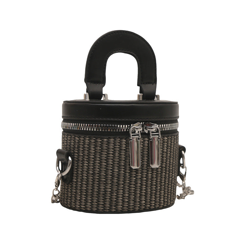 Damen Mini-Rucksack-Handtasche mit elegantem Reißverschluss und praktischem Tragegriff