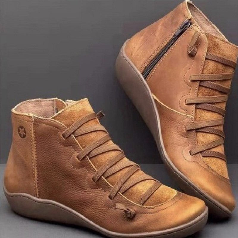 Damen High-Top Sneaker mit trendigem Schnür- und Reißverschlussdesign