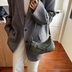 Damenmode Schultertasche aus weichem Wildleder mit einzigartiger Applikation