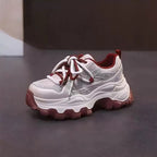 Damen Trendy Chunky Sneaker mit doppelter Dämpfung und atmungsaktivem Mesh-Obermaterial