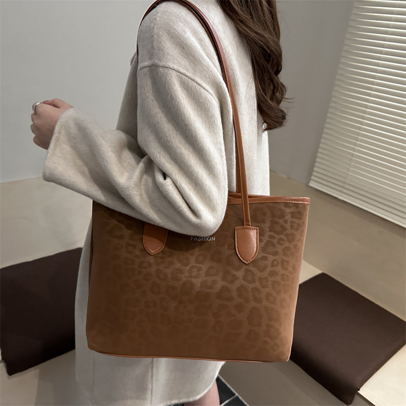 Damen elegante Handtasche mit modischem Leopardenmuster
