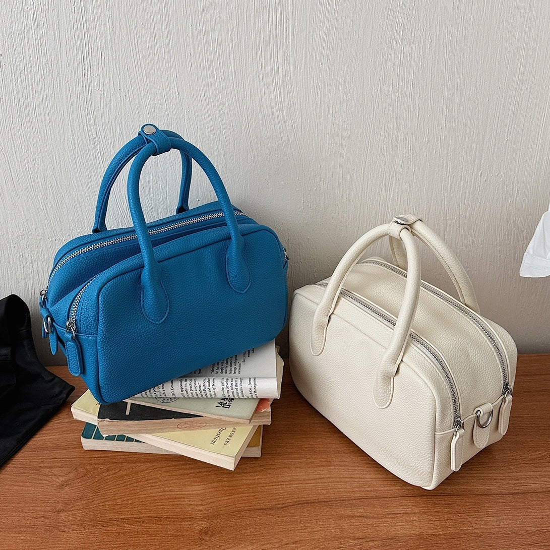 Damen Mini-Handtasche aus strukturiertem Kunstleder mit elegantem Design
