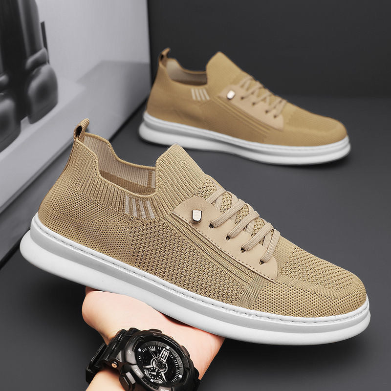 Damen Bequeme Strick-Sneaker mit Atmungsaktiver Oberfläche