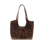 Damentasche mit stylischem Leopardenmuster und verstellbarem Kordelzug