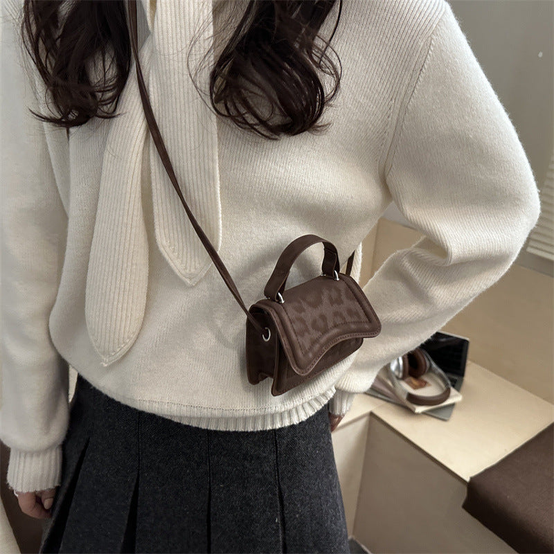Damen Mini-Handtasche im Retro-Stil mit abnehmbarem Schulterriemen